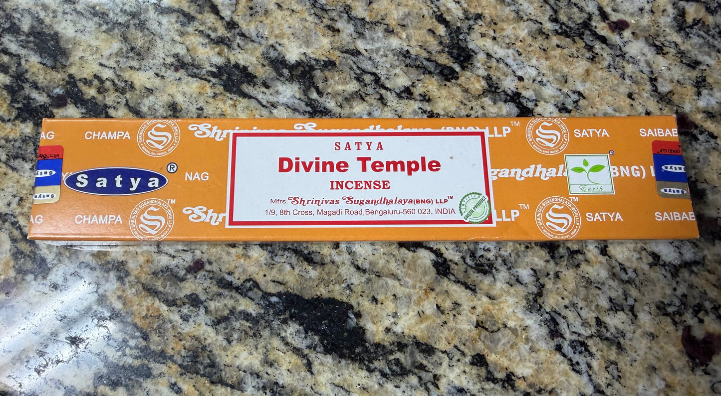 Satya Incense — Divine Temple (Box of 15)