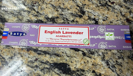 Satya Incense — English Lavendar (Box of 15)