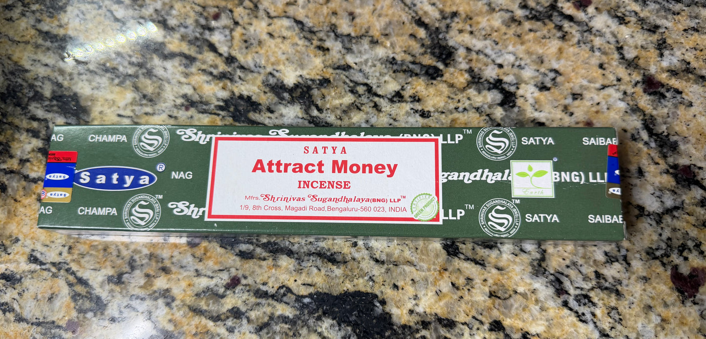 Satya Incense — Attract Money (Box of 15)