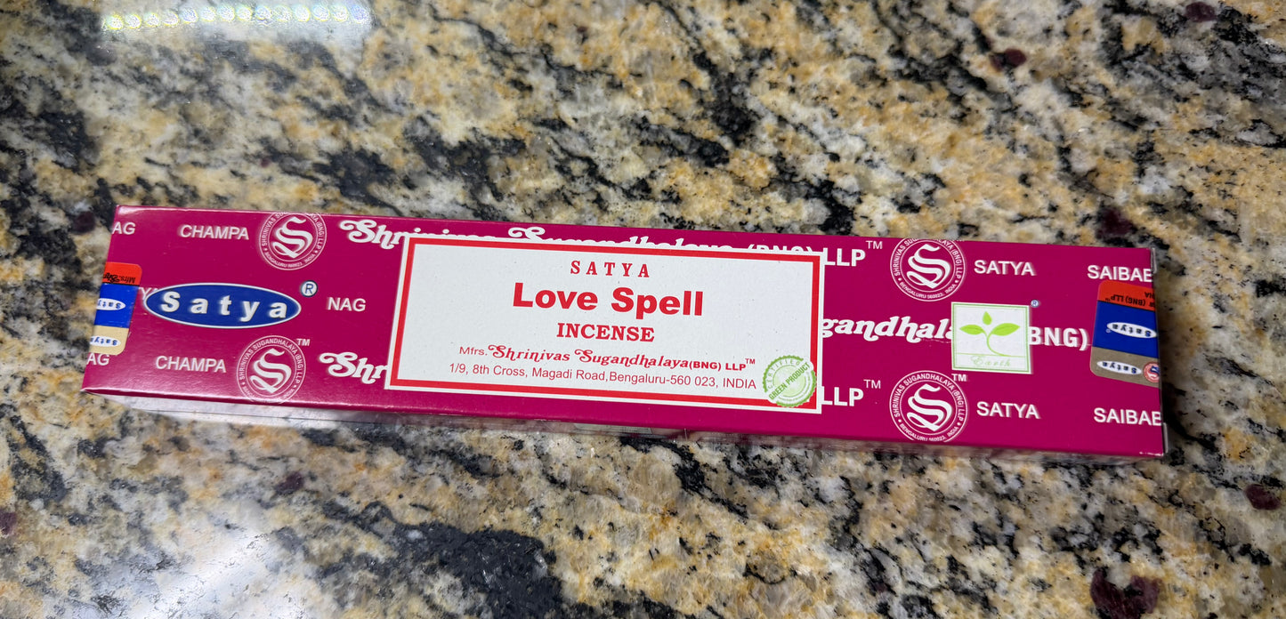 Satya Incense — Love Spell (Box of 15)