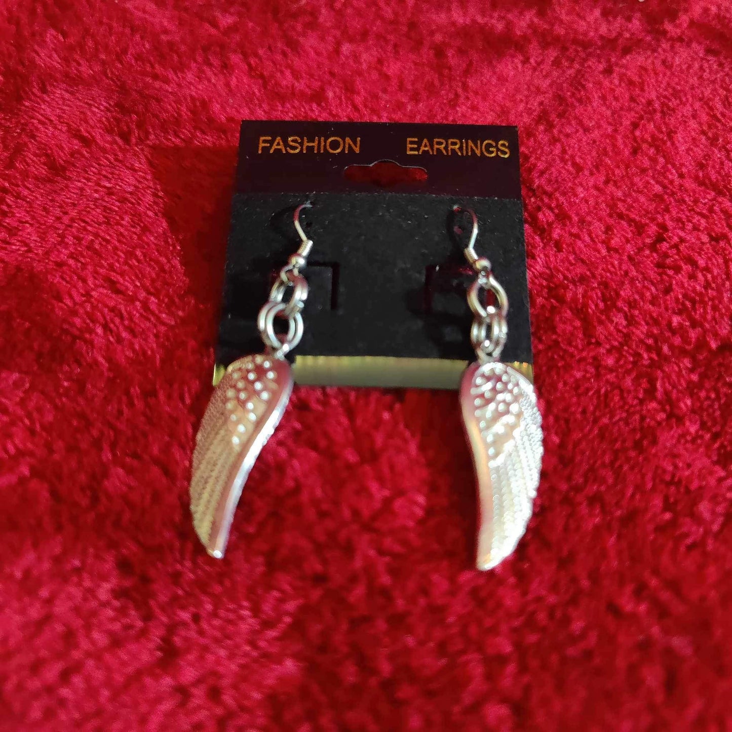 304 Stainless Steel - Silver Wing Earrings