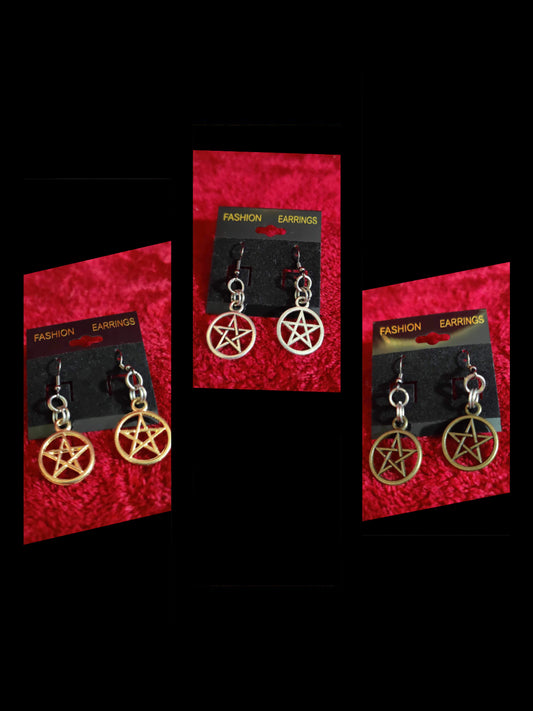304 Stainless Steel -Pentagram Earrings