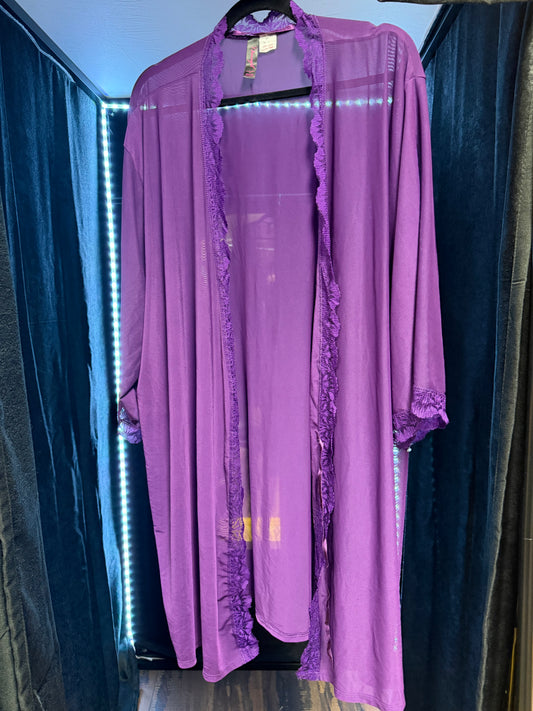 Sheer Purple Lingerie/Duster- Size 3x-NWT