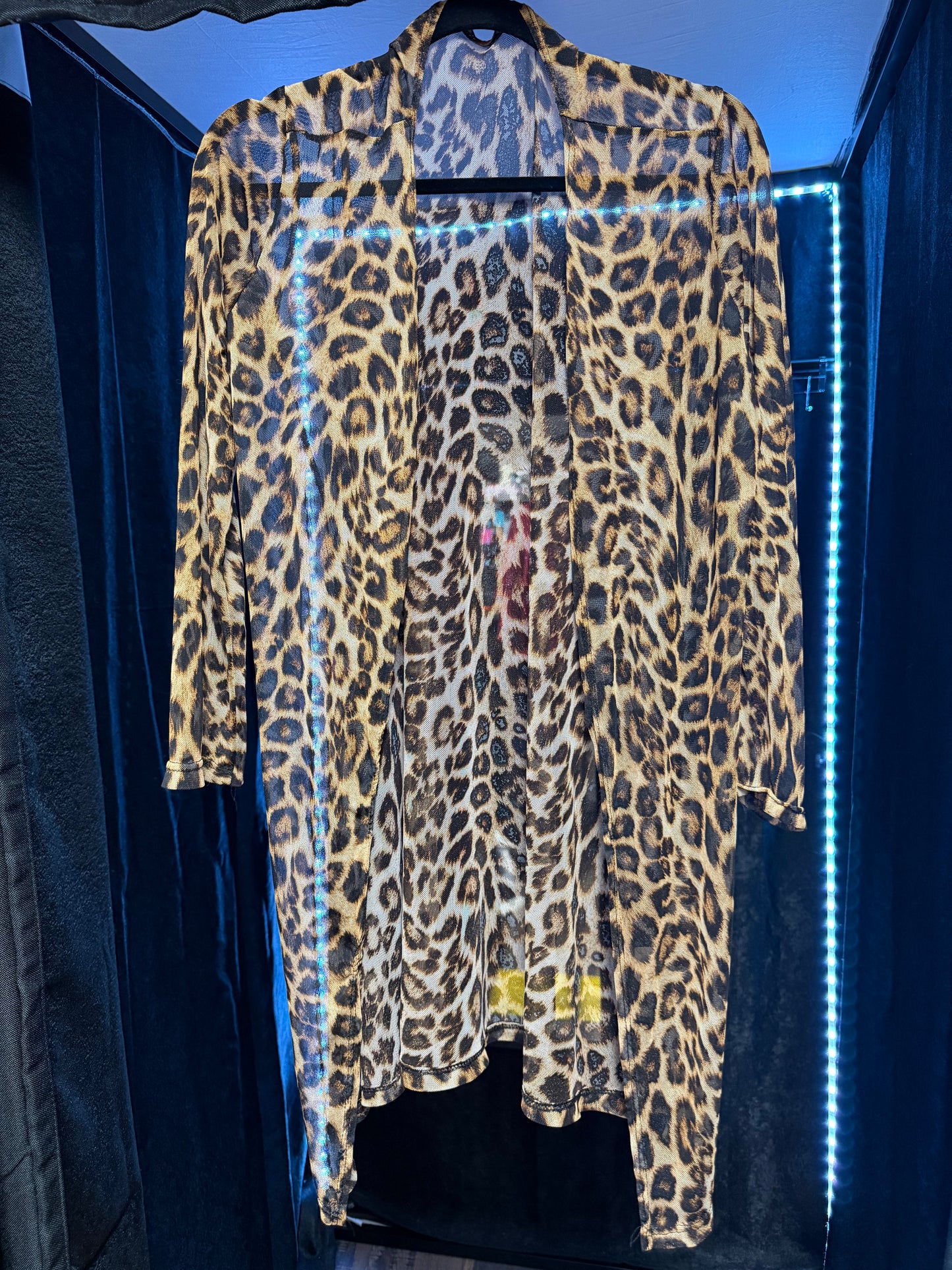 Sheer Leopard Lingerie/Duster- Size Sm/Med
