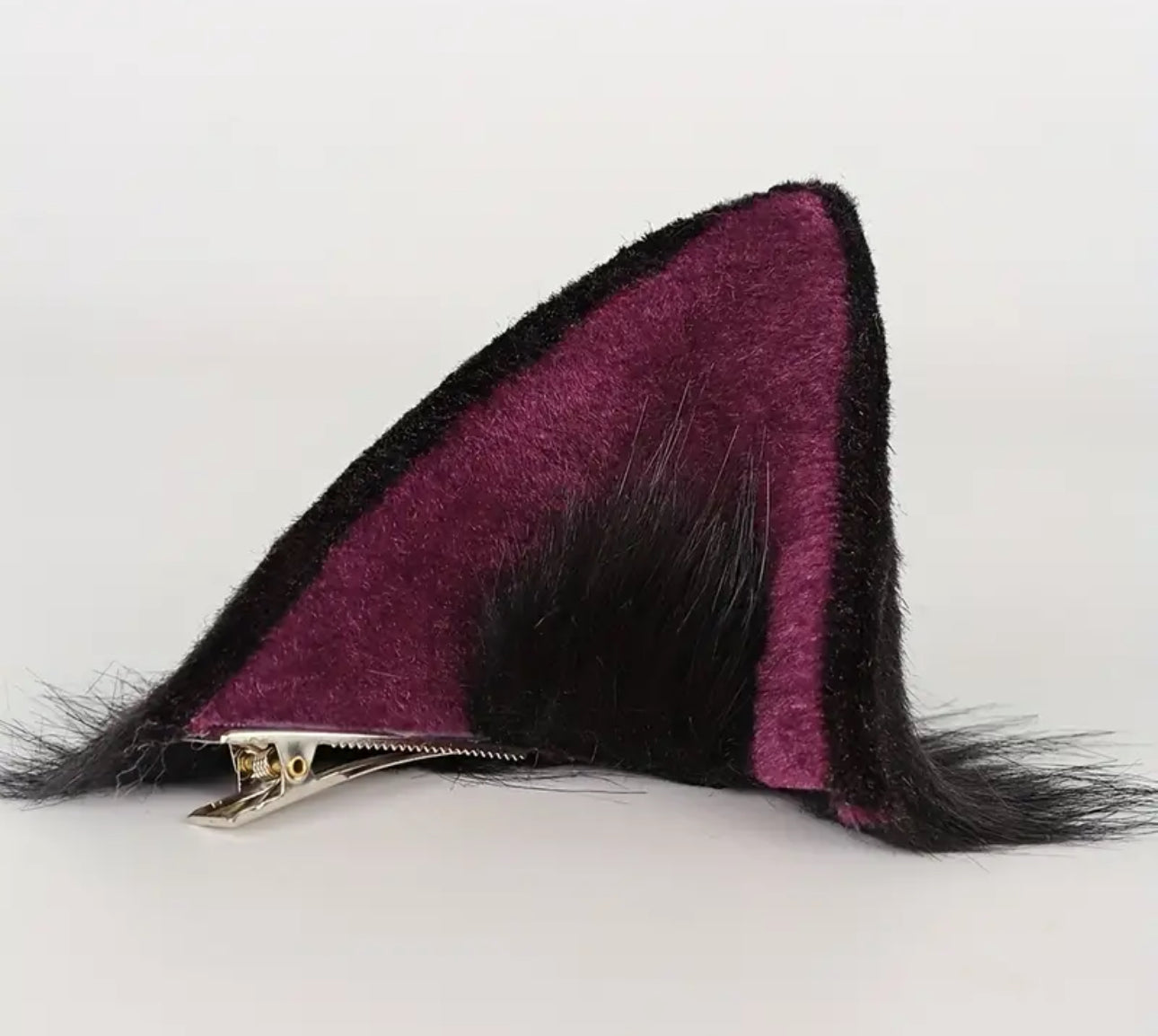 Exquisite Black/Purple Cat Ear Hair Clips