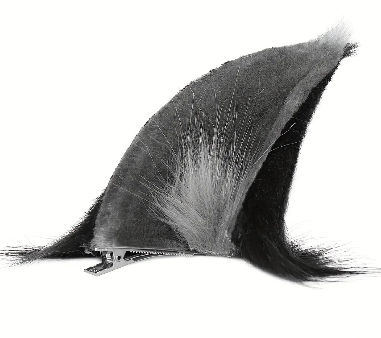 Exquisite Black/Grey Wolf Ear Hair Clips