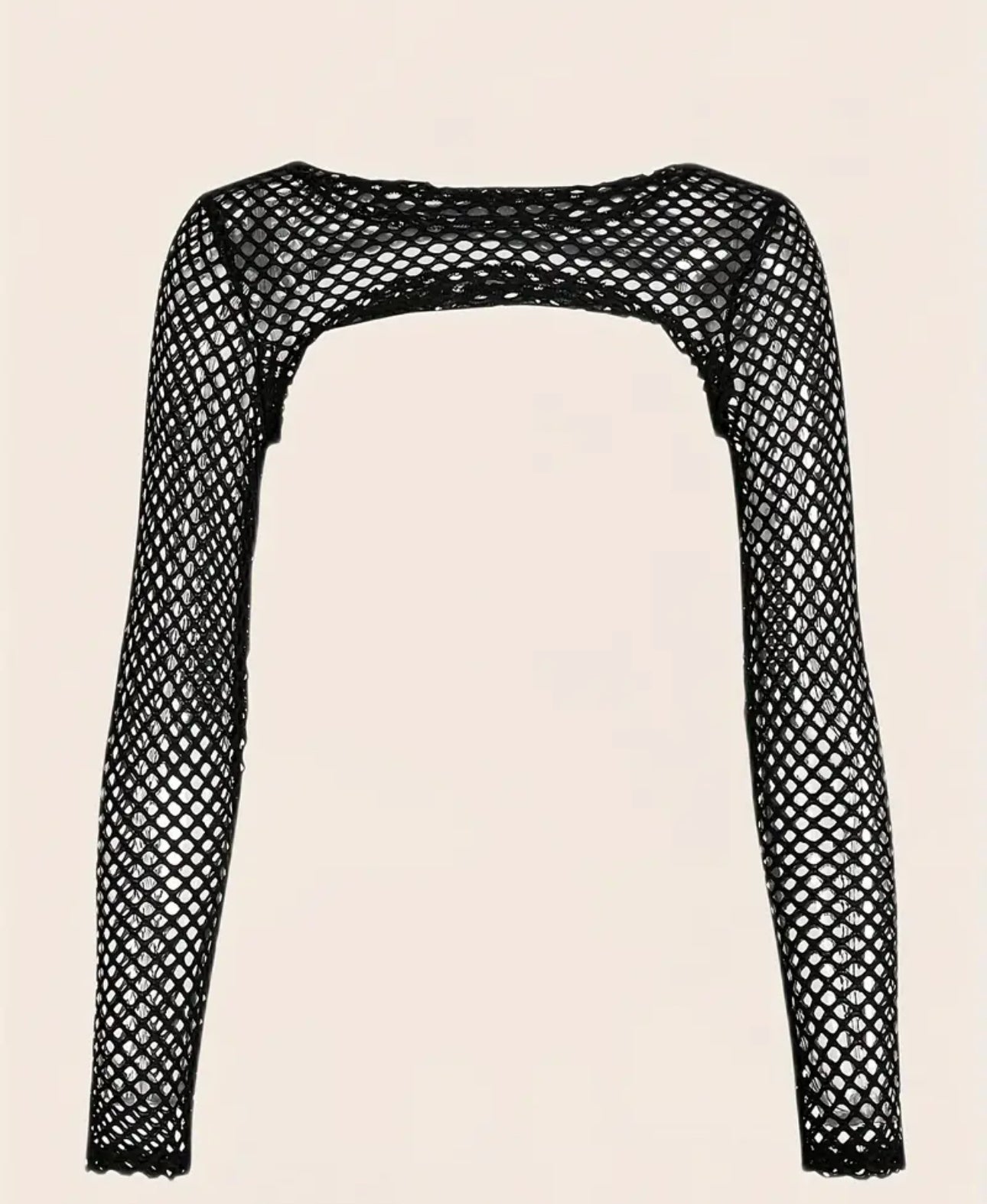 Long Sleeve Fishnet Shrug Top