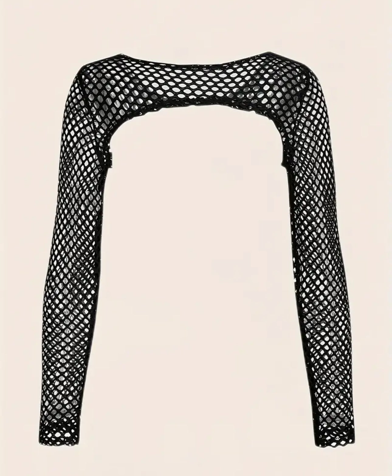 Long Sleeve Fishnet Shrug Top