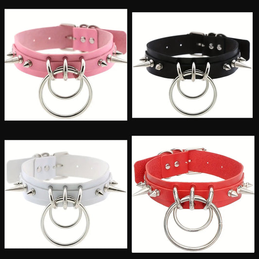 Exaggerated PU Leather Choker