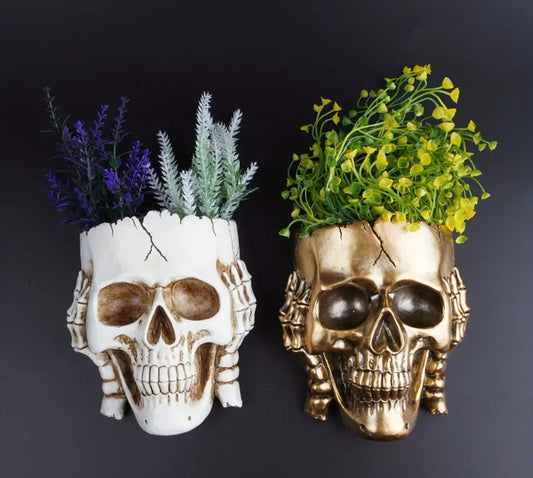 Skull Head Flowerpot — Hear No Evil