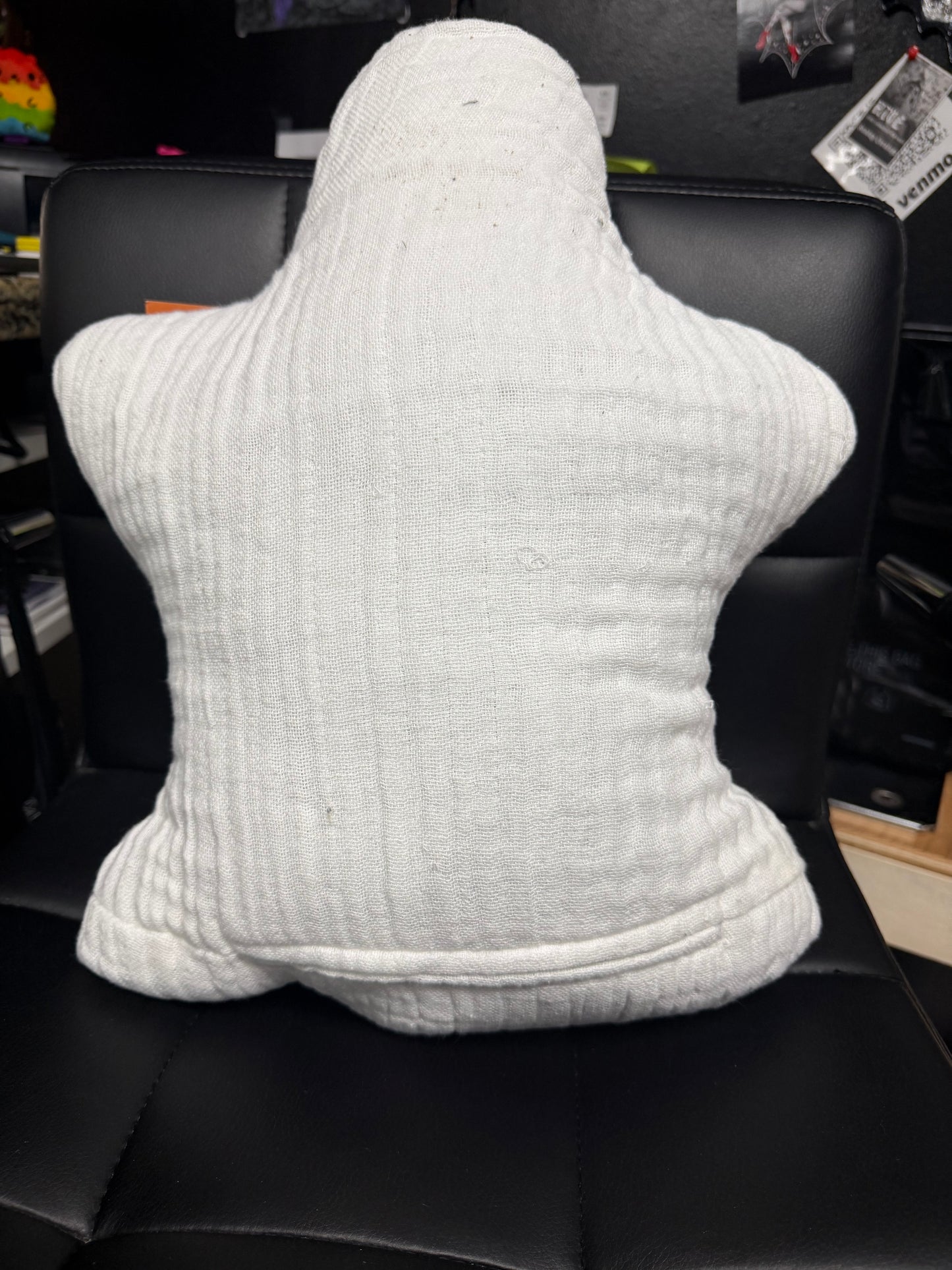 White Shaped Gauze Ghost Pillow- 15x18