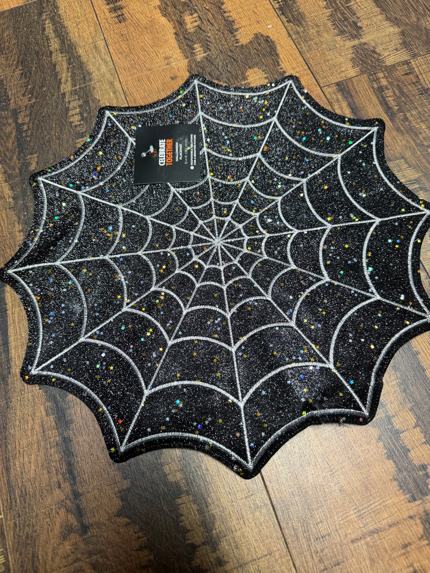 Glittery Spiderweb Placemats