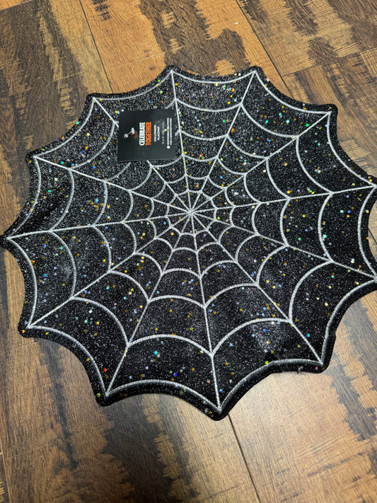 Glittery Spiderweb Placemats