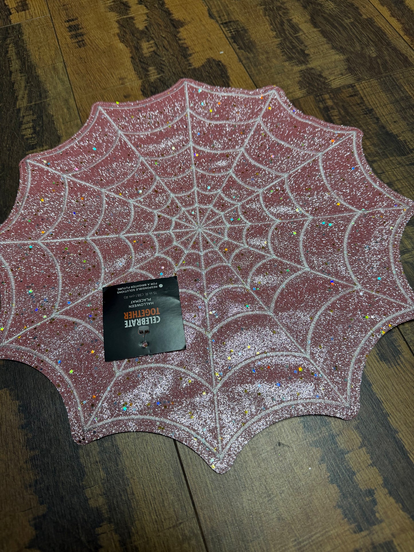 Glittery Spiderweb Placemats