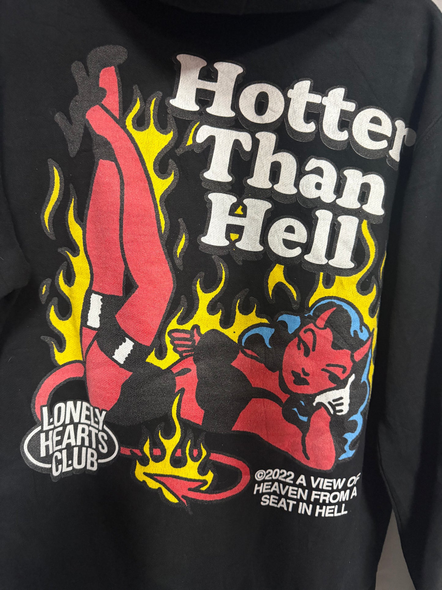 2022 Lonely Hearts Club- Hotter Than Hell Hoodie- Size S