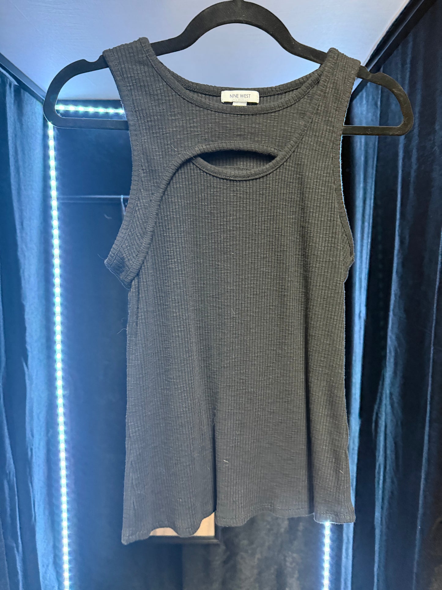 Nine West Black Cutout Tank- Medium