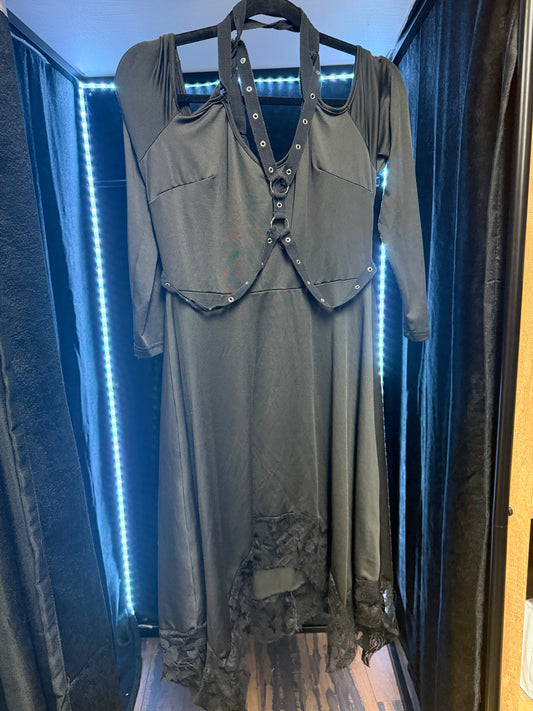 Goth Strappy Dress- Med