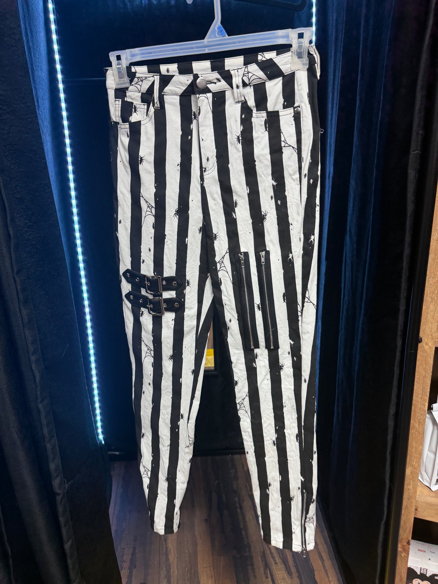 Killstar Beetlejuice Striped Pants- Size M