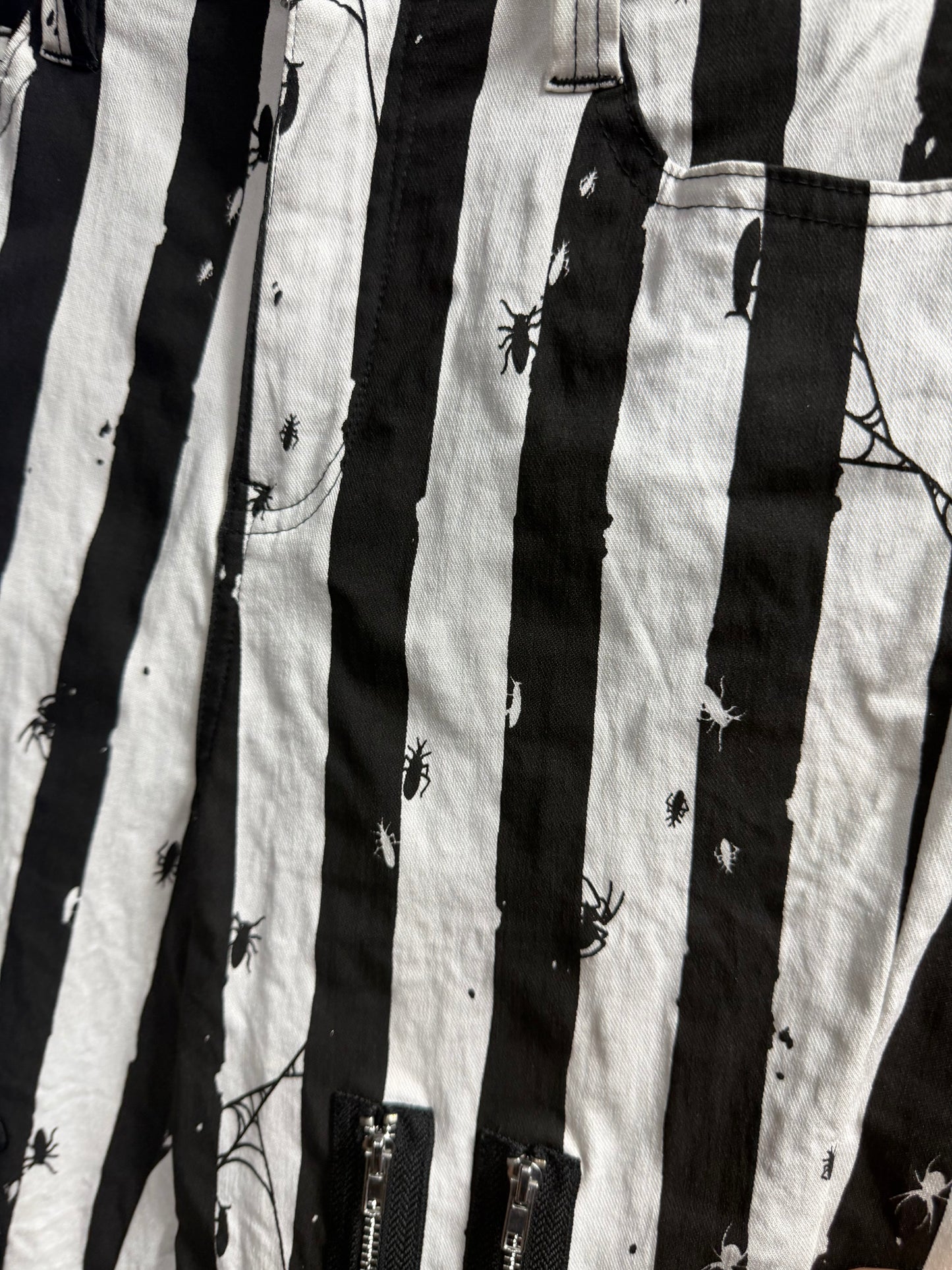 Killstar Beetlejuice Striped Pants- Size M