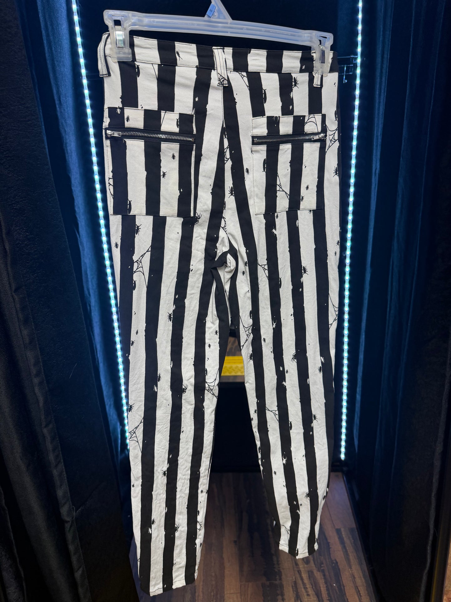 Killstar Beetlejuice Striped Pants- Size M