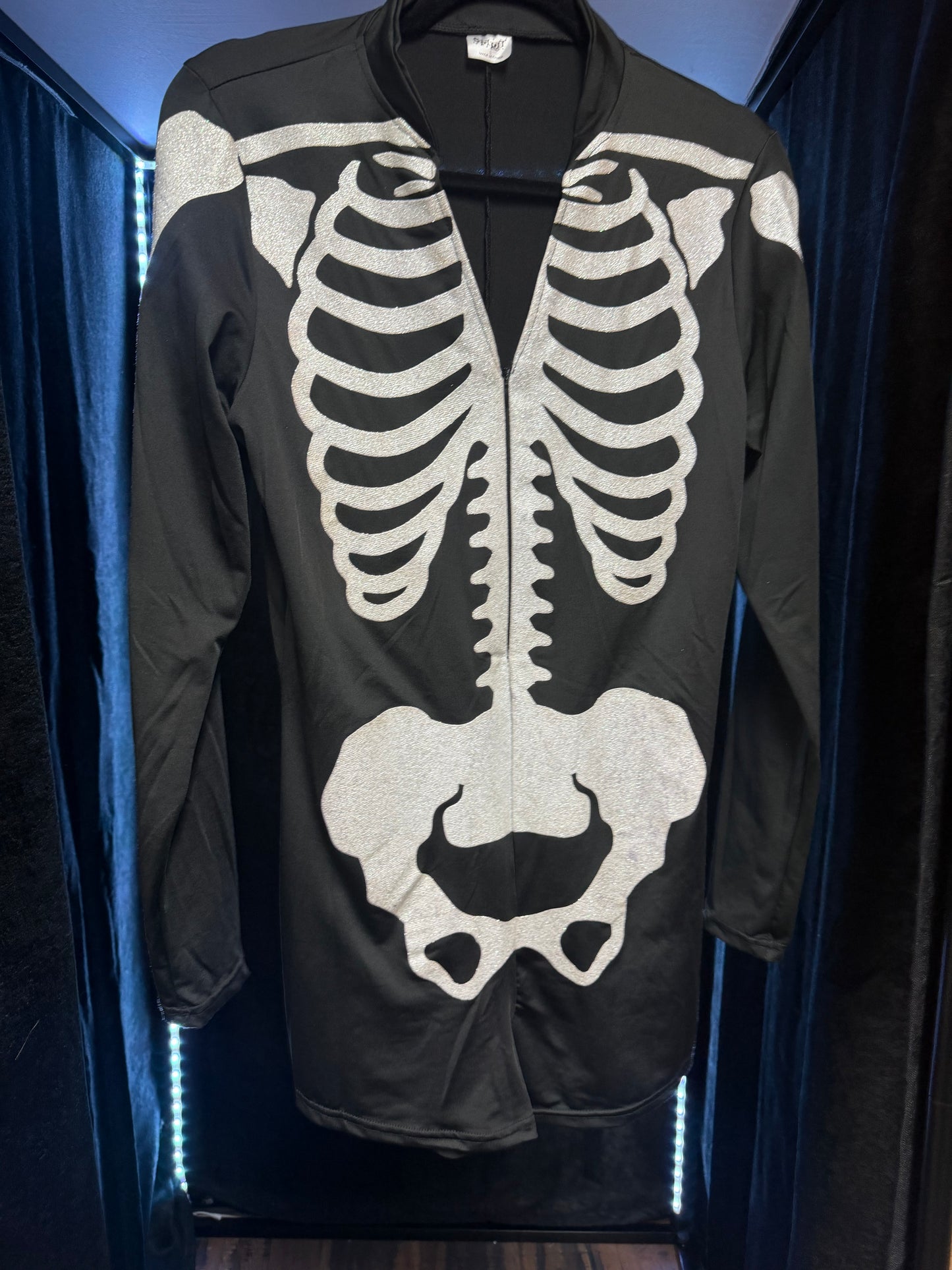 Skeleton Long Sleeve Romper- Size L