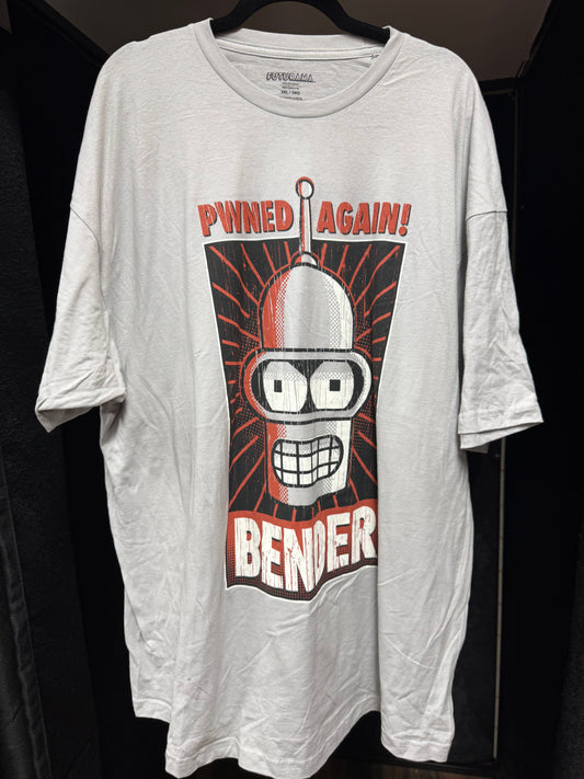 Futurama Pwned Again Bender- Size 3xl