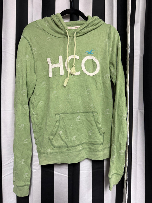 Grail Y2K Hollister Green Palm Tree Hoodie- Size XL