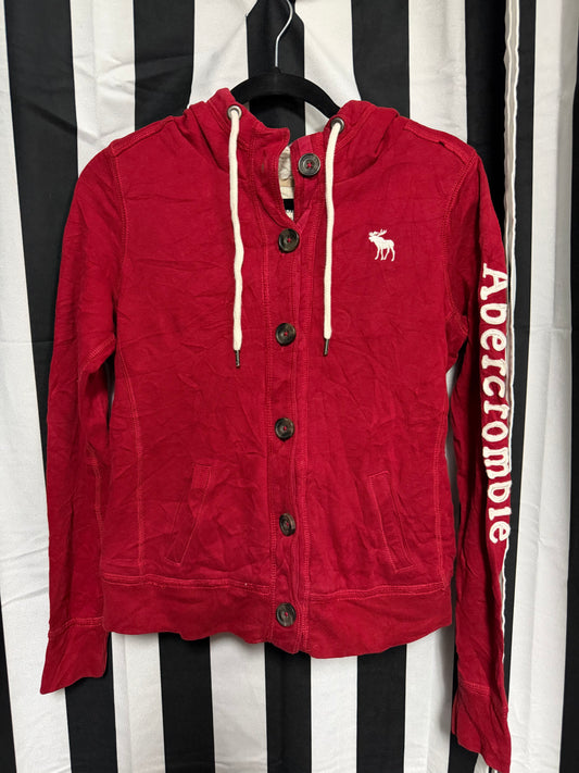 Y2K Red Abercrombie Hoodie- Size S