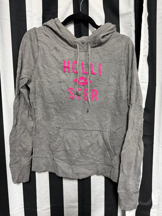 Y2K Pink/Grey Hollister Hoodie- Size L