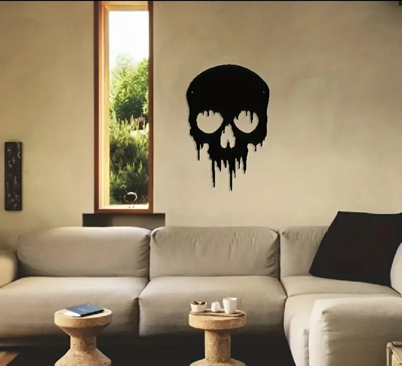 Black Dripping Skeleton Metal Wall Decor