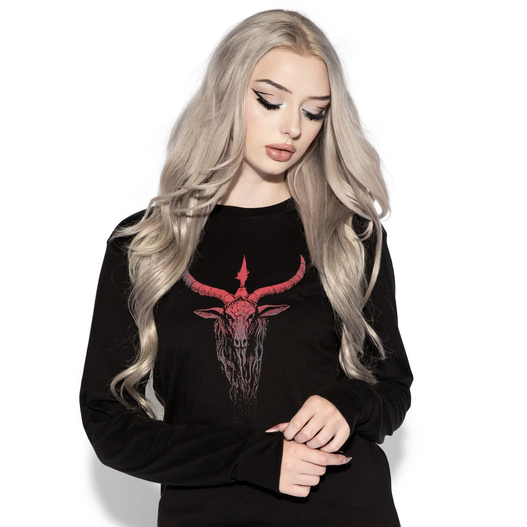 Authentic Blackcraft - The Devil Long Sleeve T-shirt-Size 2xl