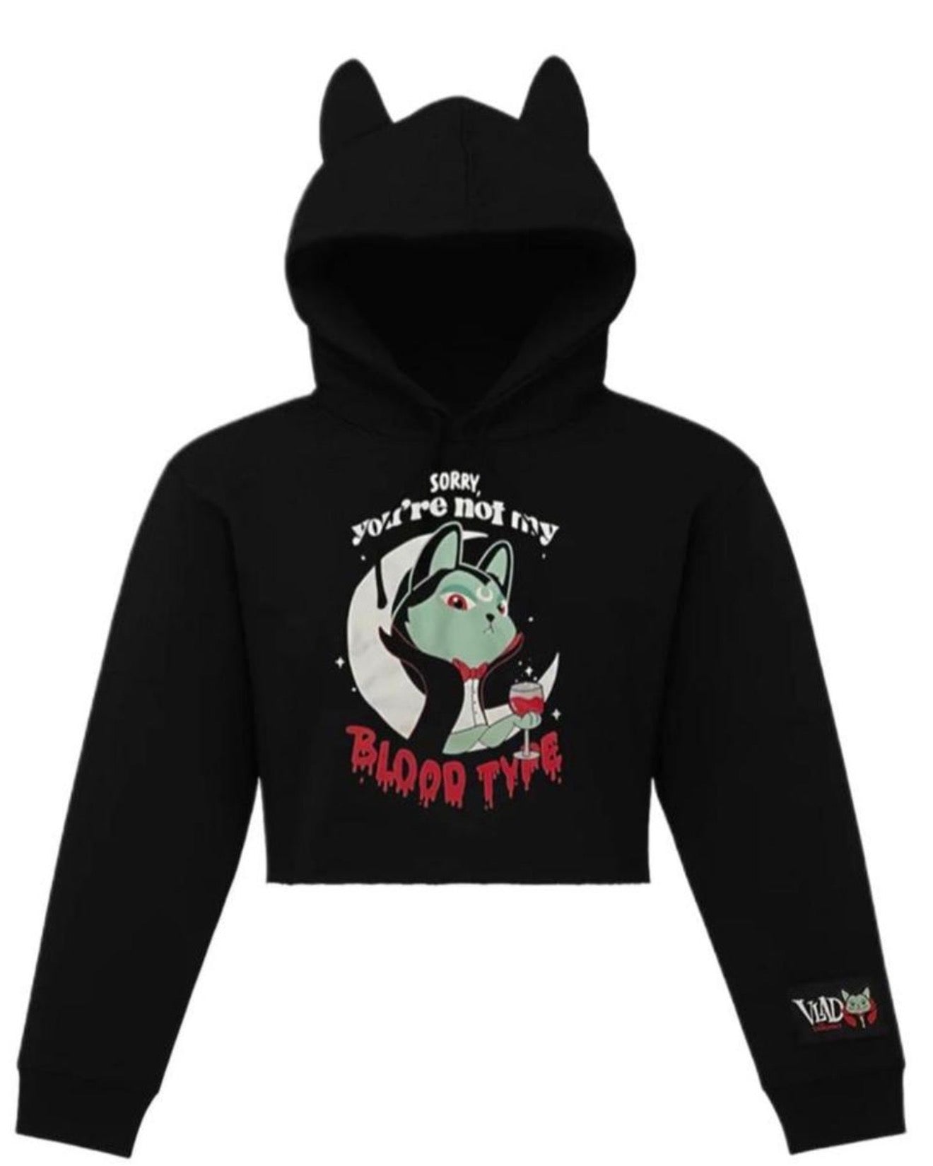 Killstar Vlad Blood Type Crop Hoodie