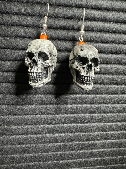 Gothic Resin Skull Earrings