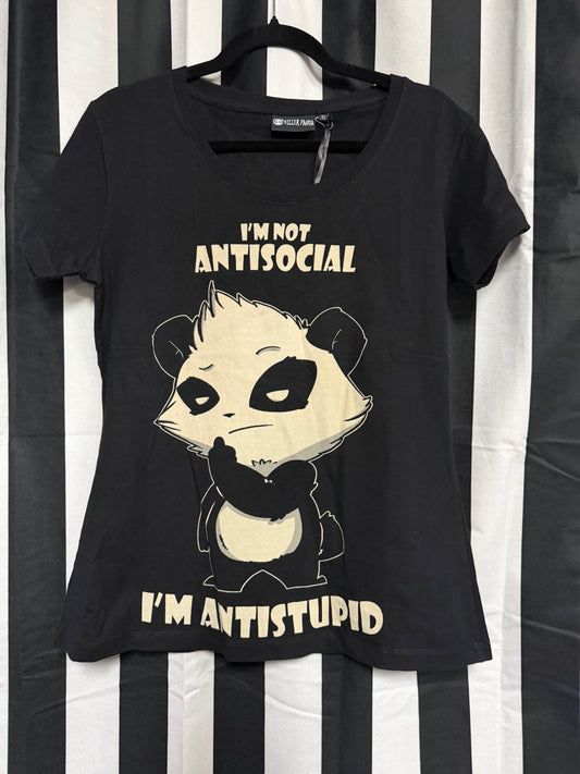 Killer Panda- Antisocial T-Shirt Black