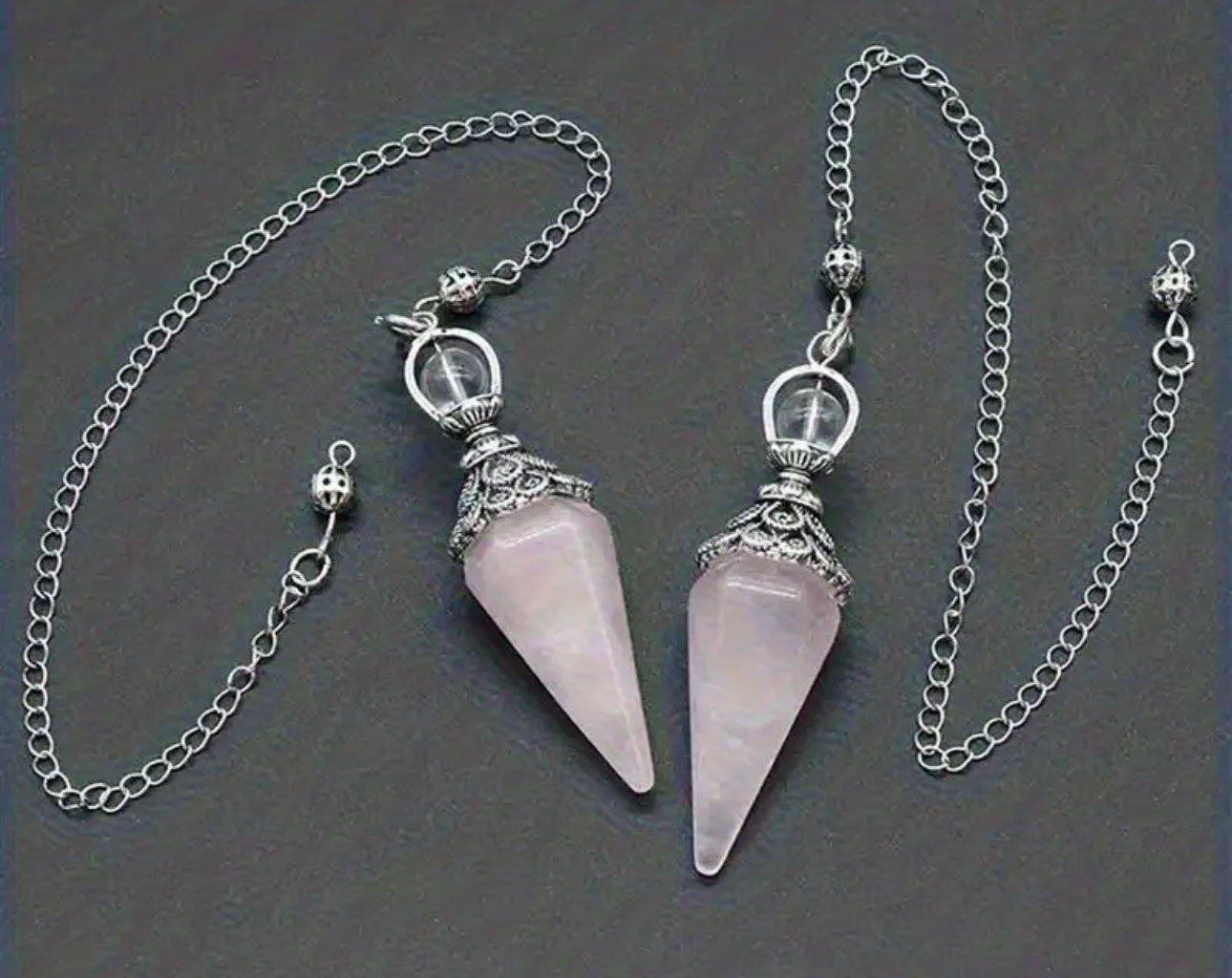 Natural Stone Hexagonal Crystal Pendulums