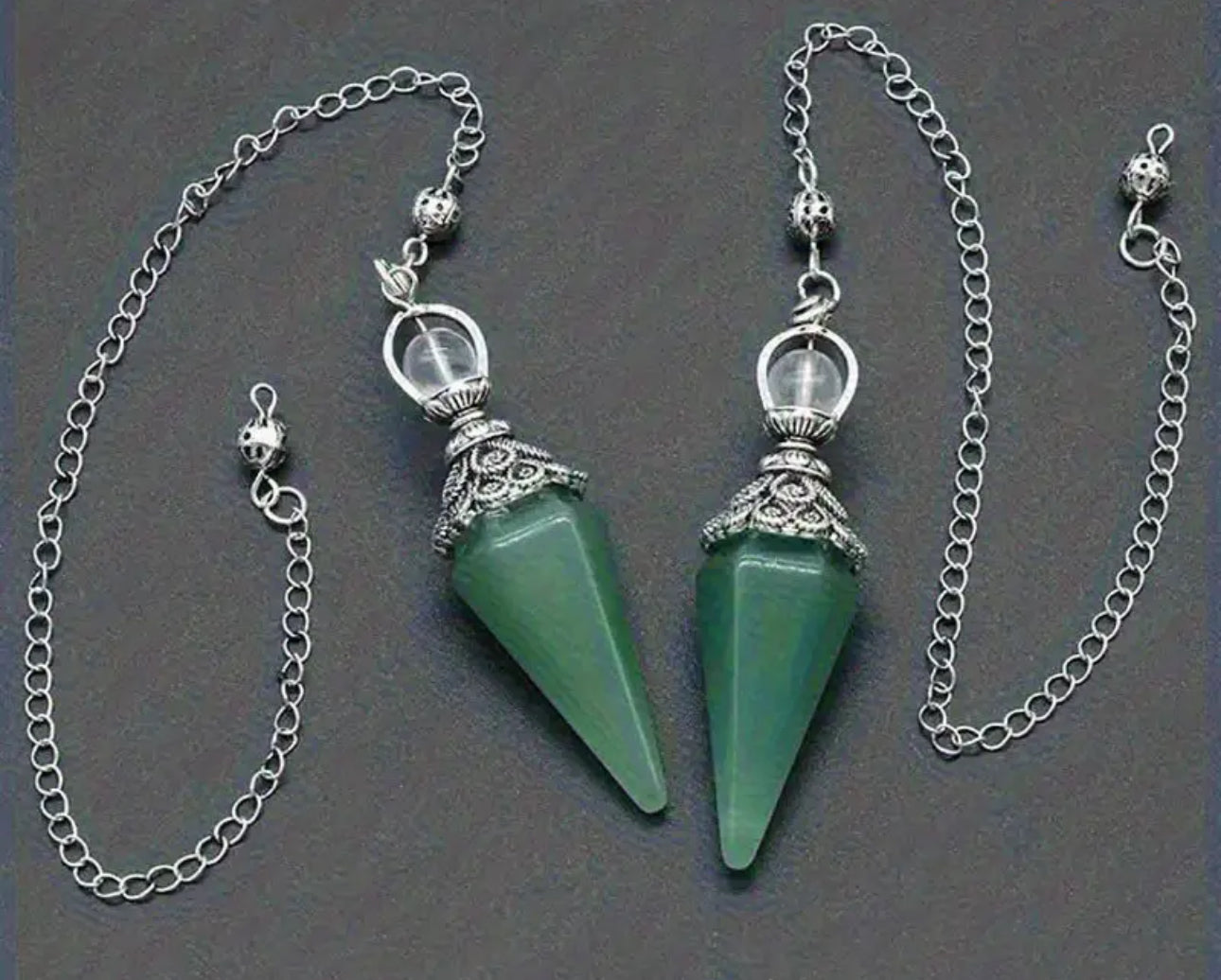 Natural Stone Hexagonal Crystal Pendulums