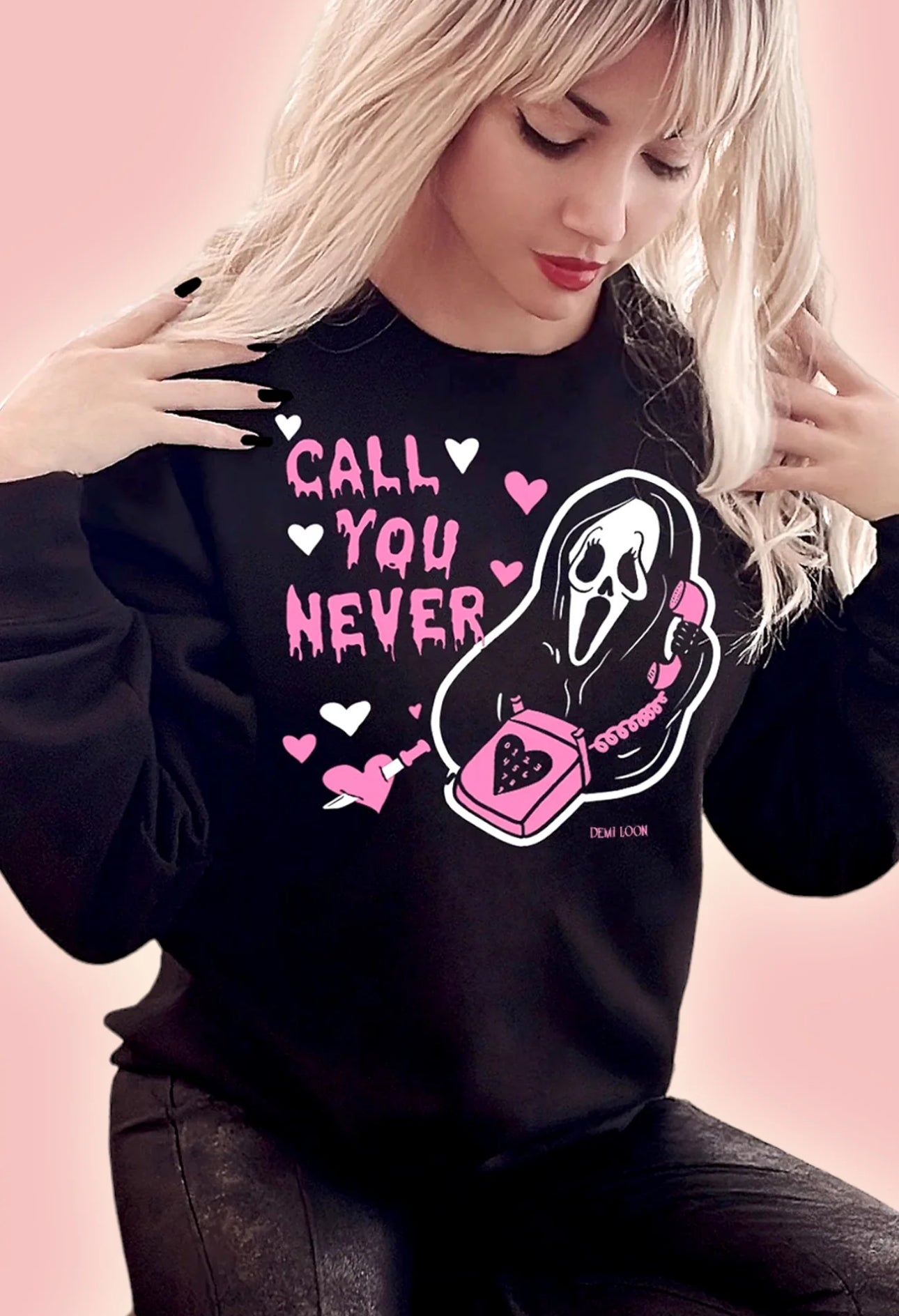 Call You Never Ghostface Spooky-Cute Sweatshirt