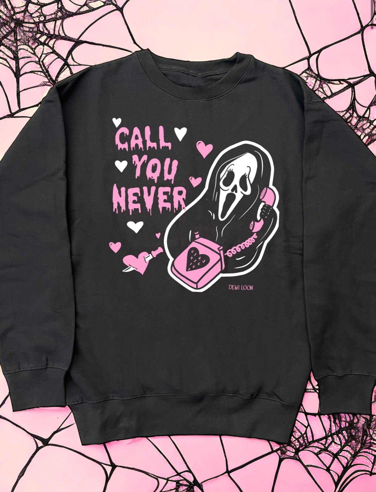 Call You Never Ghostface Spooky-Cute Sweatshirt