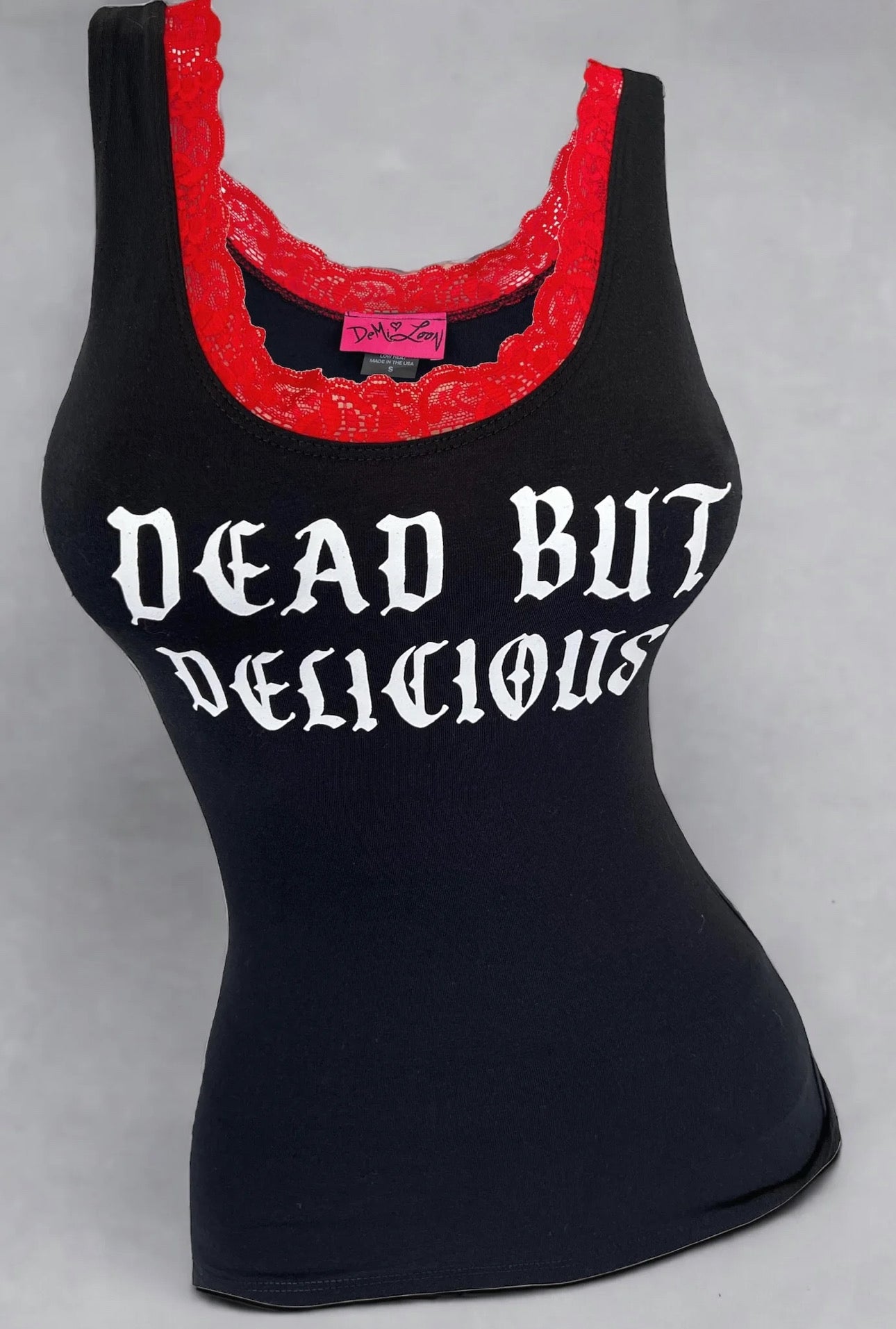 Dead But Delicious Lace-Trim Tank