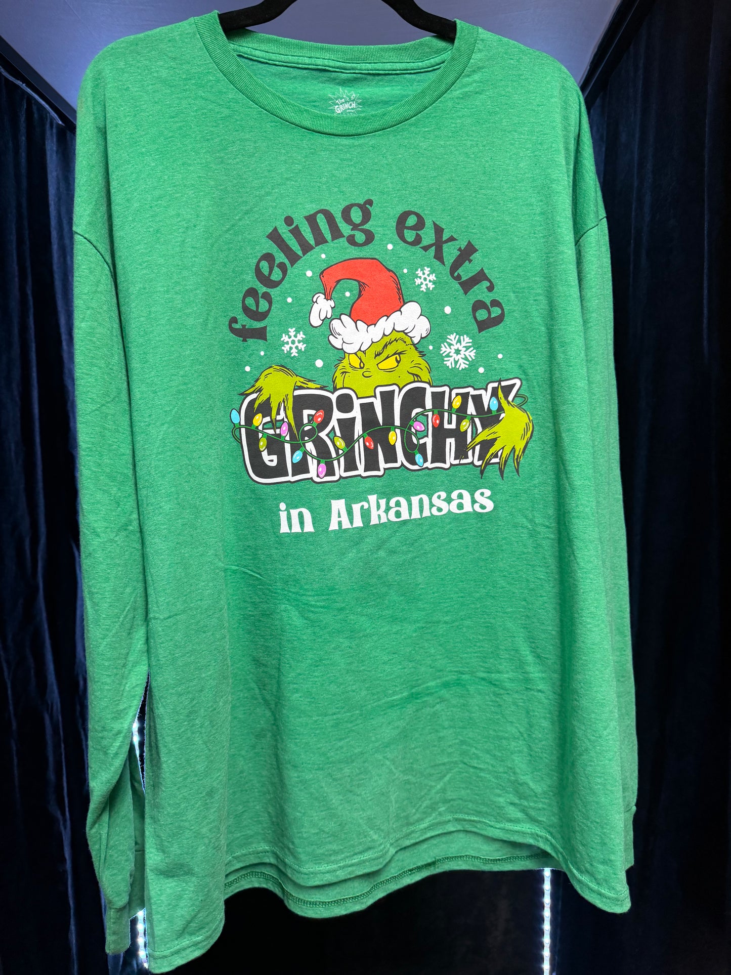 Feeling Extra Grinchy In Arkansas Long Sleeve- Size XL
