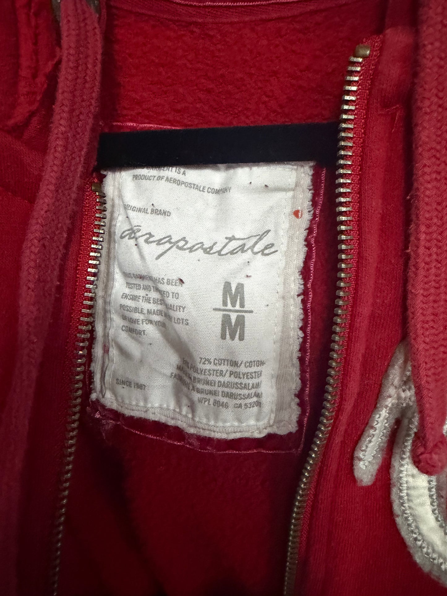 Grail Y2K Red Snowflake Aero Half Zip- Size M