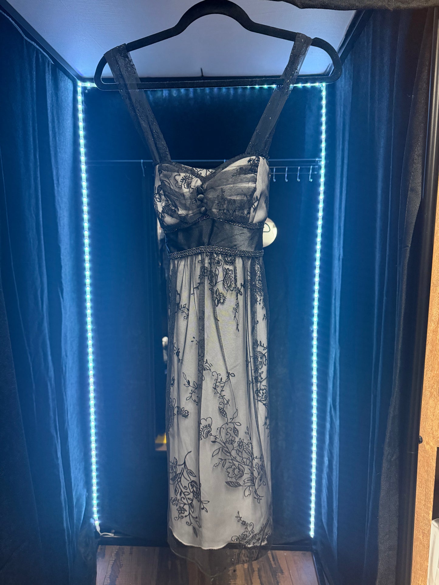 Teeze Me- Goth Prom Dress- Size Med