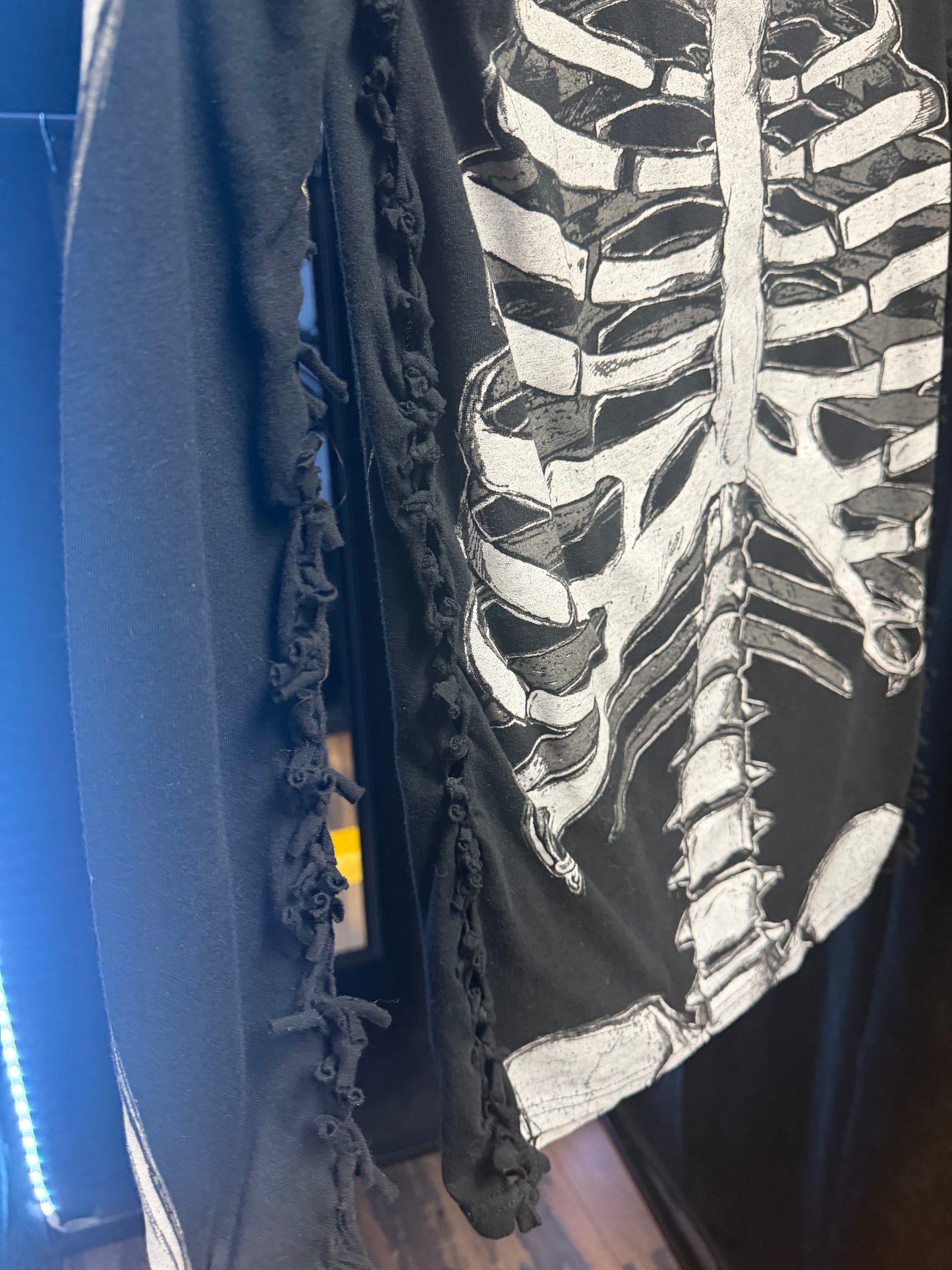 Ribcage Double sided Long Sleeve- Cut/Tie Look-XS/SM