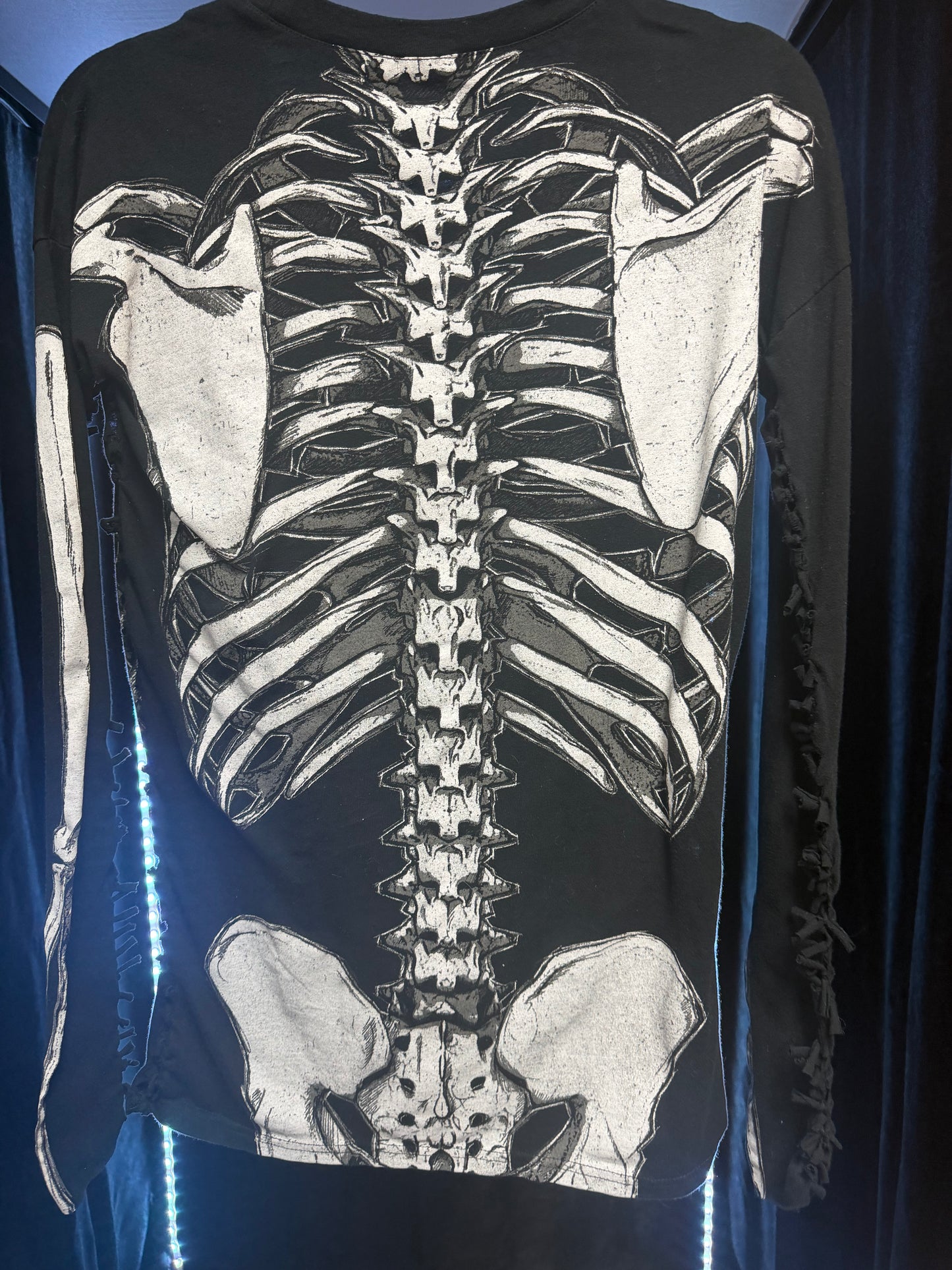 Ribcage Double sided Long Sleeve- Cut/Tie Look-XS/SM