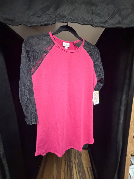 Lace Hot Pink Top- Size Small