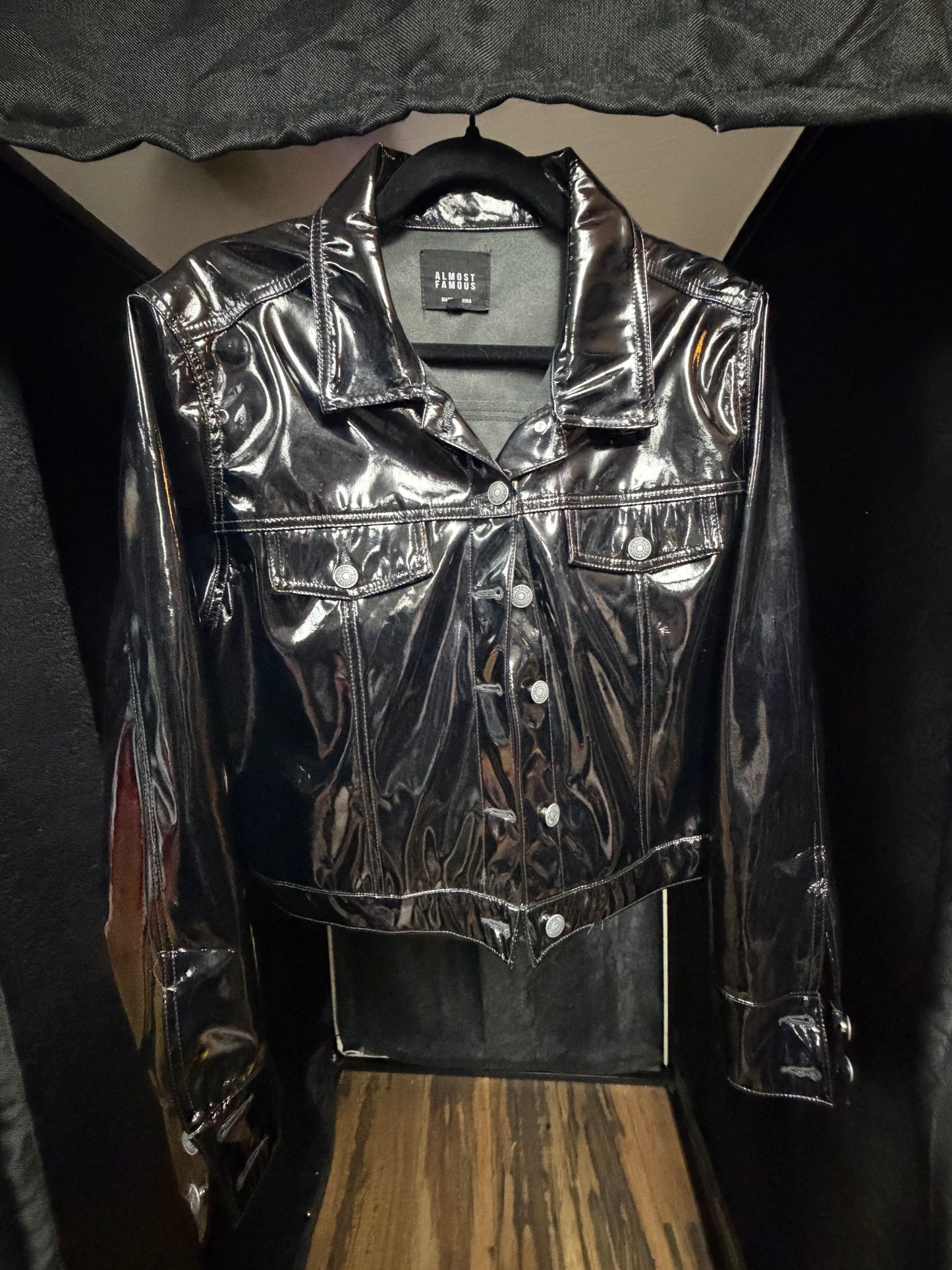 Almost Famous PU Leather Jacket- Size XL