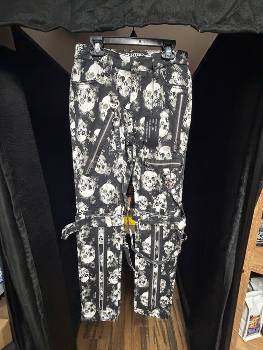 Tripp NYC Shadow Skulls Bondage Pants- Size 24