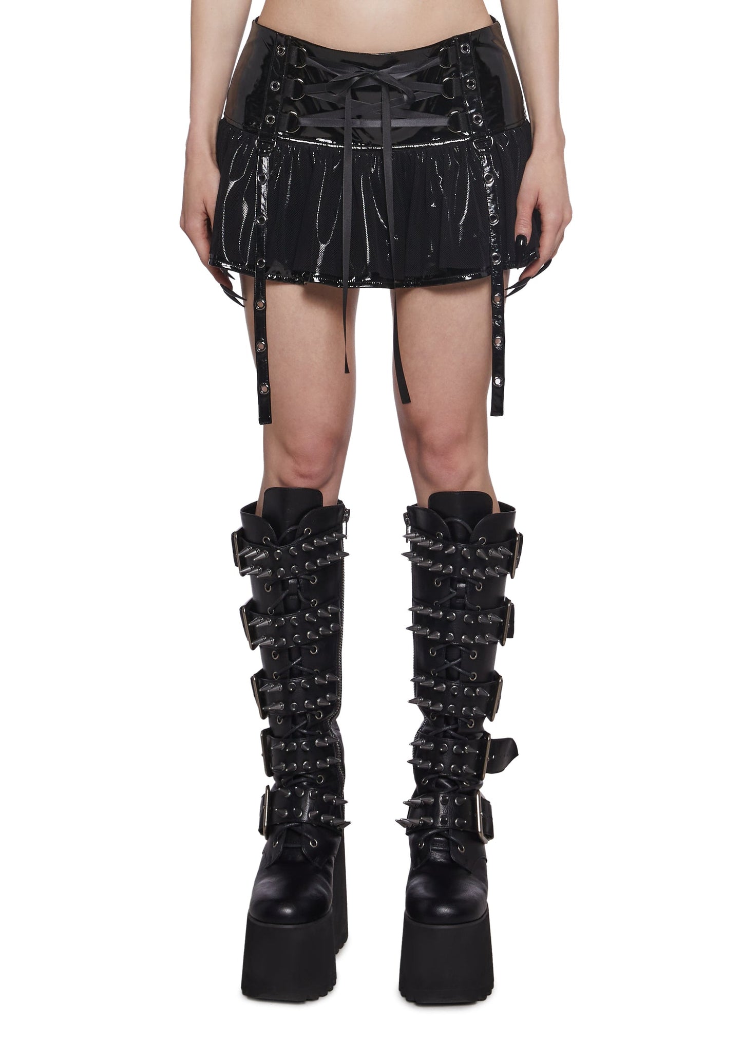 Morbid Midnight PVC Mini Skirt- Size XS