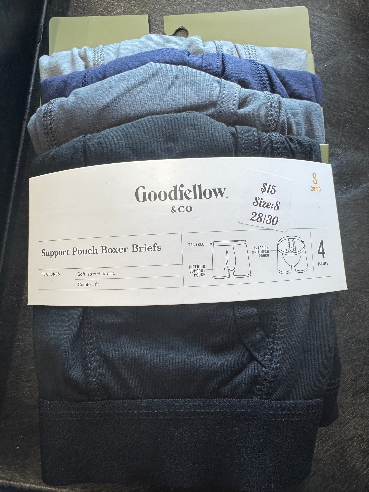 Goodfellow & Co- Support Pouch Boxer Briefs- 4 PAIRS- SIZE Small