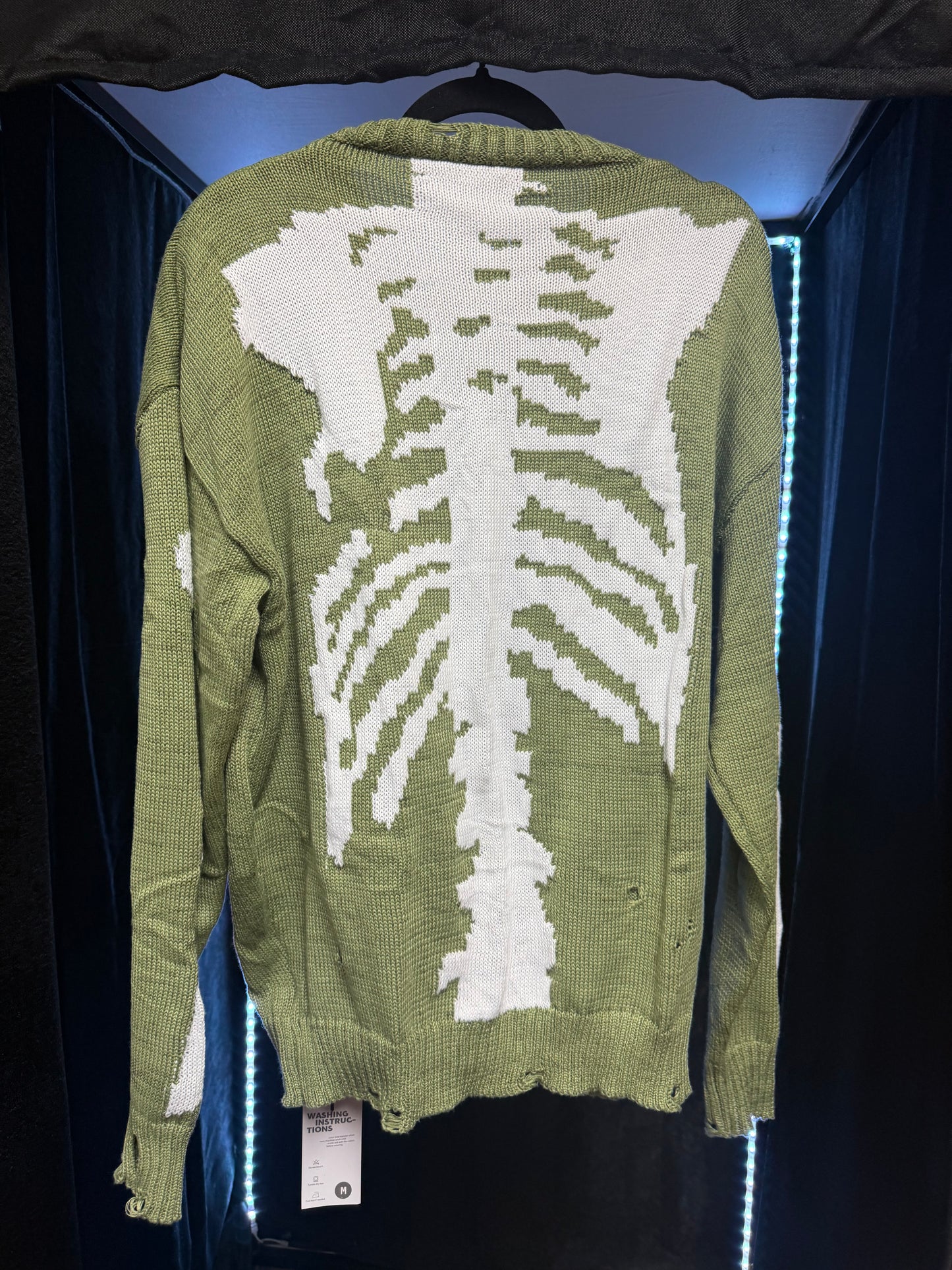 Green Bone Sweater Dress -M